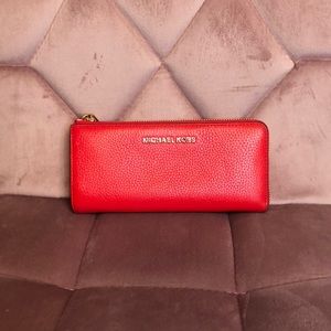 Red Michael Kors wallet